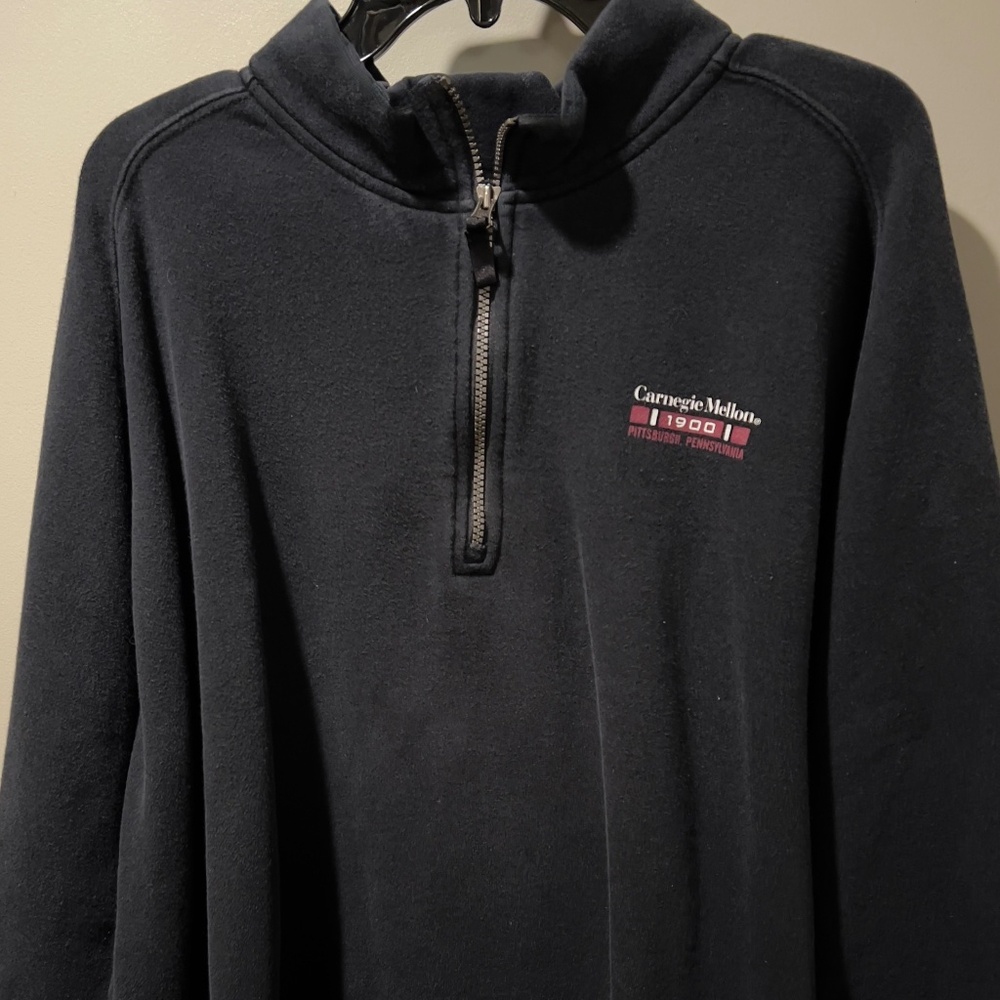 CARNEGIE MELLON MENS PULLOVER 1/4 ZIP BLACK 2XL